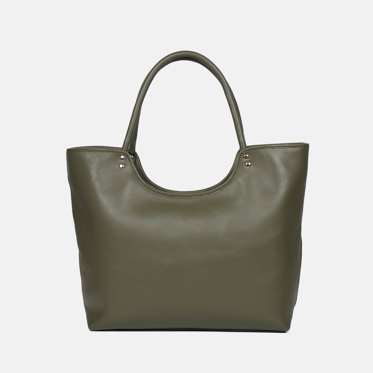 Bolso Soho de piel, color kaki — Cucolie, hecho a mano en Vic (vista 2)