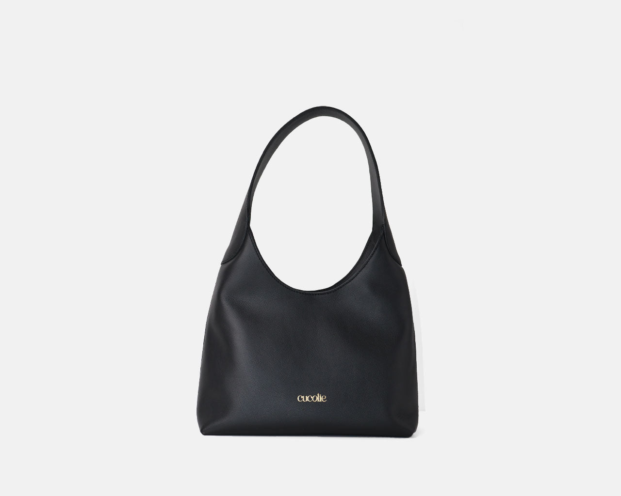 Bolso Jolie Shopper Mini de piel, color negro — Cucolie, hecho a mano en Vic