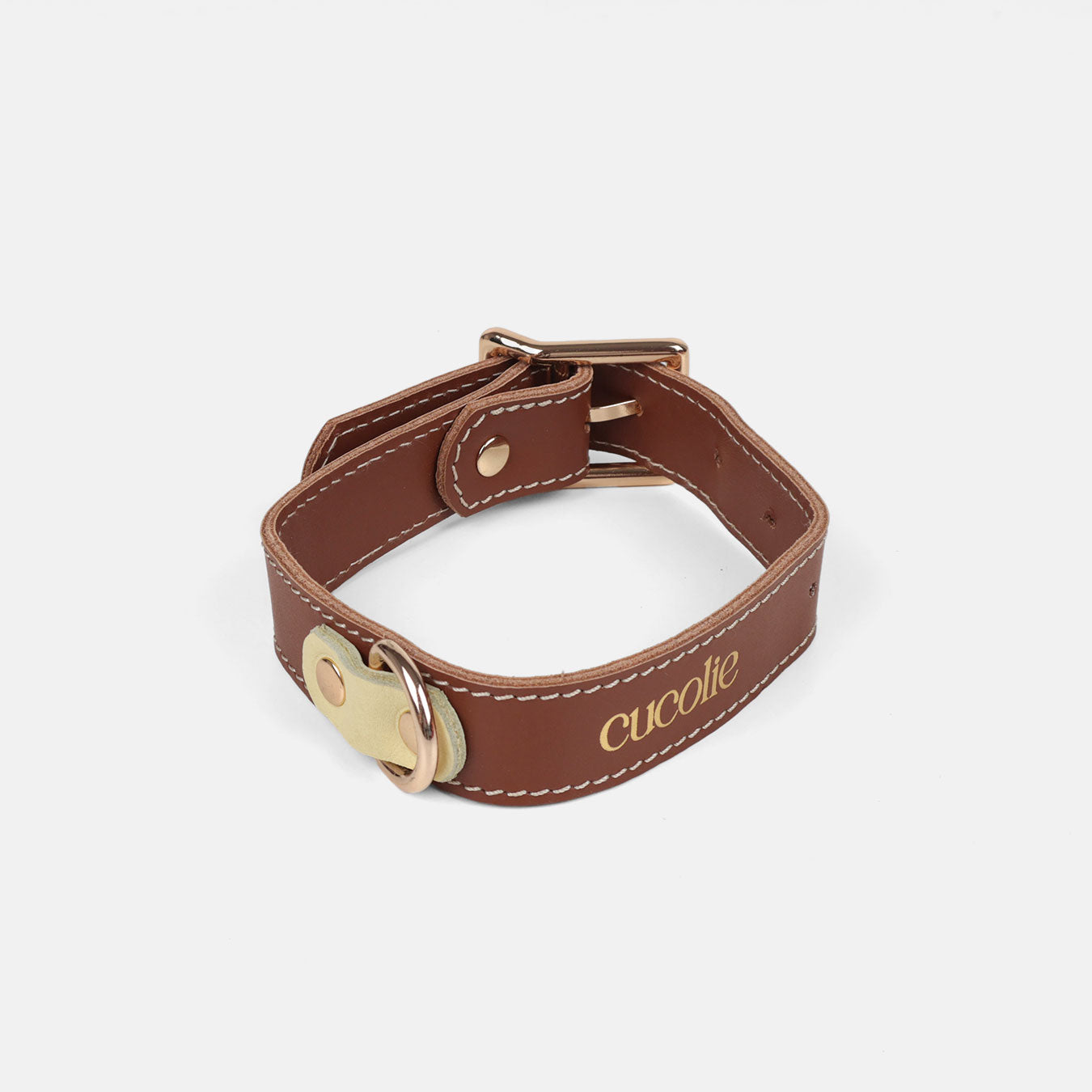 Collar Bimba M cuero natural